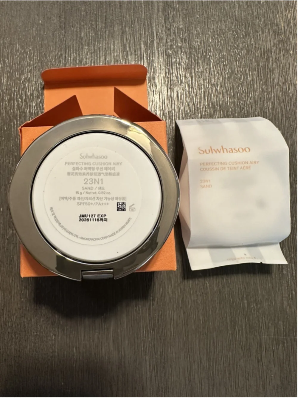 Sulwhasoo New Perfecting Cushion AIRY 15g+Refill 15g Glow&Natural, Shade 23N1